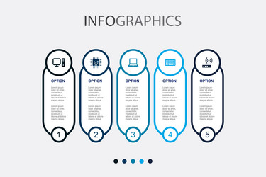 computer cpu laptop keyboard router icons vector image