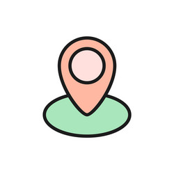 Location pin in circle street views map marker vector