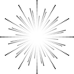 abstract radial speed dotted lines in circle form vector image