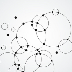 background with overlapping circles vector image