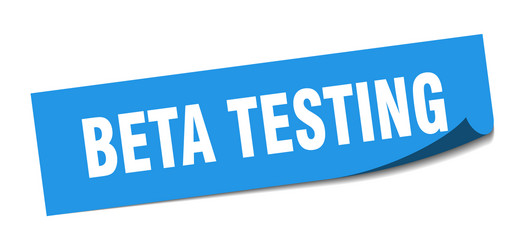 beta testing sticker square isolated vector image