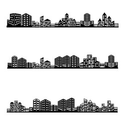 building icon set vector image