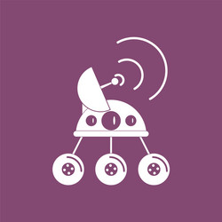 icon spacecraft and satellite vector image