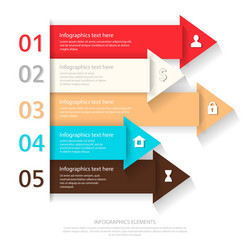 Modern business infographics abstract arrows vector