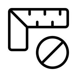 not authorized to measure with corner ruler vector image