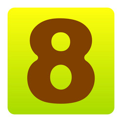 number 8 sign design template element vector image