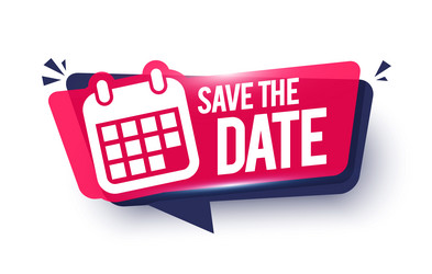 Save the Date Calendar Icon vector image