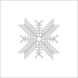 snowflake pattern shape winter symmetry design vector image