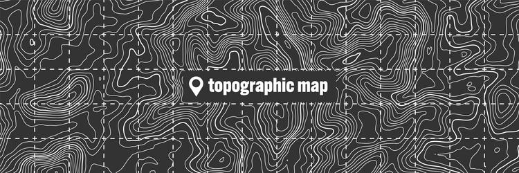 topographic map with contour lines geographic vector image
