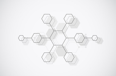 abstract molecule structure tech background vector image