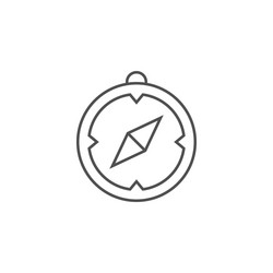 compass related line icon vector image