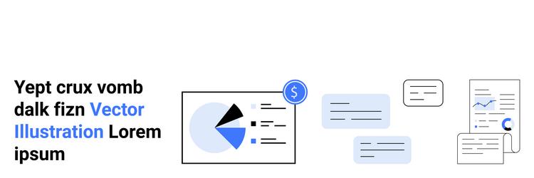 data analysis and financial report visualization vector image