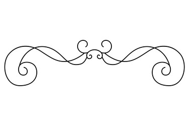 flourish calligraphic design element page vector image