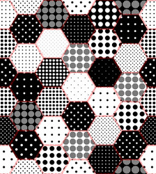 geometric patchwork pattern of a squares vector image
