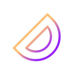 protractor pixel perfect gradient linear ui icon vector image