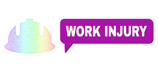 rainbow net gradient construction helmet icon vector image