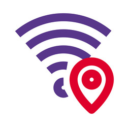 Tracking location easily with wireless connection vector