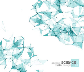 wireframe mesh polygonal background vector image