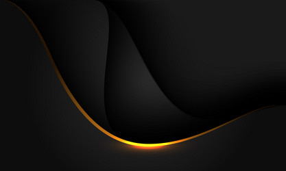 abstract gold black shadow curve overlap on grey vector