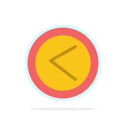 arrow interface left user abstract circle vector image