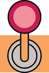video game joystick control handle icon vector image
