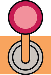 Video game joystick control handle icon vector