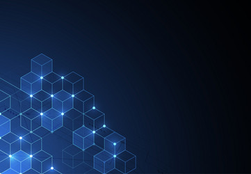abstract blockchain digital technology concept vector image