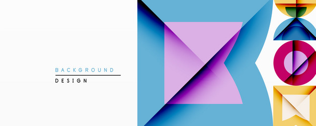 abstract geometric composition overlapping shapes vector image