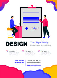 Expert checking business leader order Royalty Free Vector