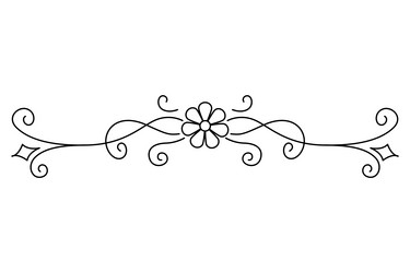 flourish calligraphic design element page vector image