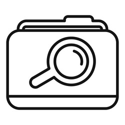 folder data icon outline computer vector image