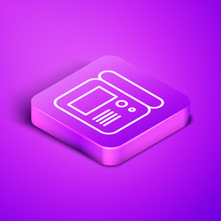 isometric line house intercom system icon isolated vector image