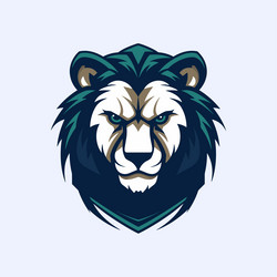 Lion head mascot logo design template creative Vector Image