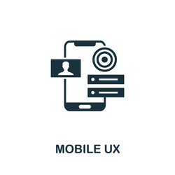 mobile ux icon simple element from app vector image