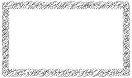scribble sketch lines rectangle plane squiggly vector image