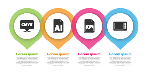 set speech bubble with text cmyk ai file document vector image