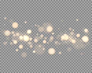 shining bokeh isolated on transparent background vector image