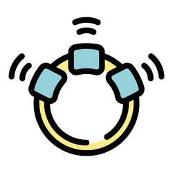 smart tracker sending signal for pet location vector image