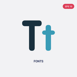 two color fonts icon from user interface concept vector image