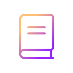 closed book pixel perfect gradient linear ui icon vector image