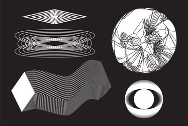 abstract geometric shapes set transition effect vector image