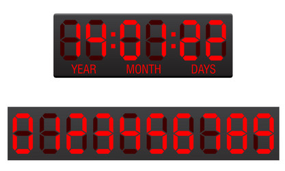 digital countdown timer 02 vector