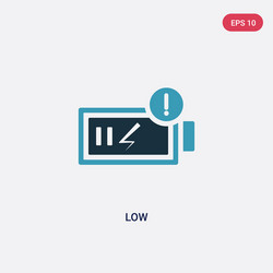 two color low icon from user interface concept vector