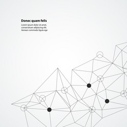 abstract connection structure with dots and lines vector image
