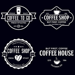 Coffee Shop Logotype Templates Vector Image