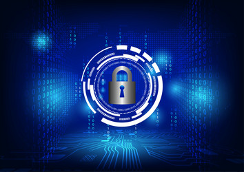 Cybersecurity Keyhole with Binary Code vector image