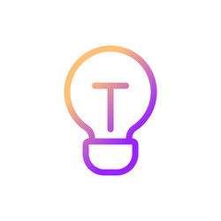 Light bulb pixel perfect gradient linear ui icon vector