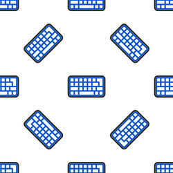 line computer keyboard icon isolated seamless vector image