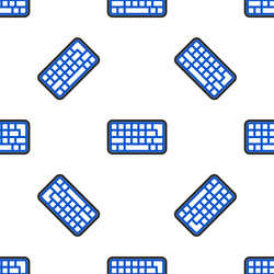 line computer keyboard icon isolated seamless vector