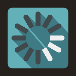 loading circle icon flat style vector image